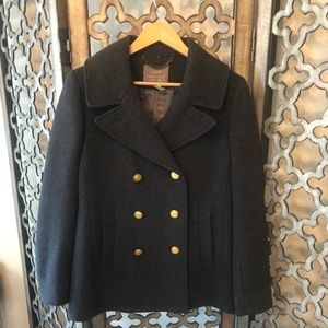 J. CREW GREY PEA COAT